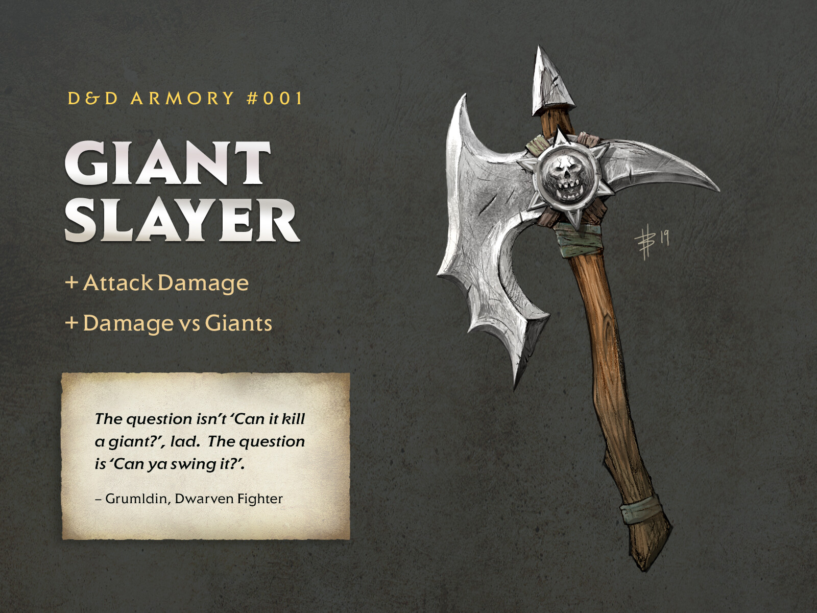 D&D Armory #001 - Giant Slayer.