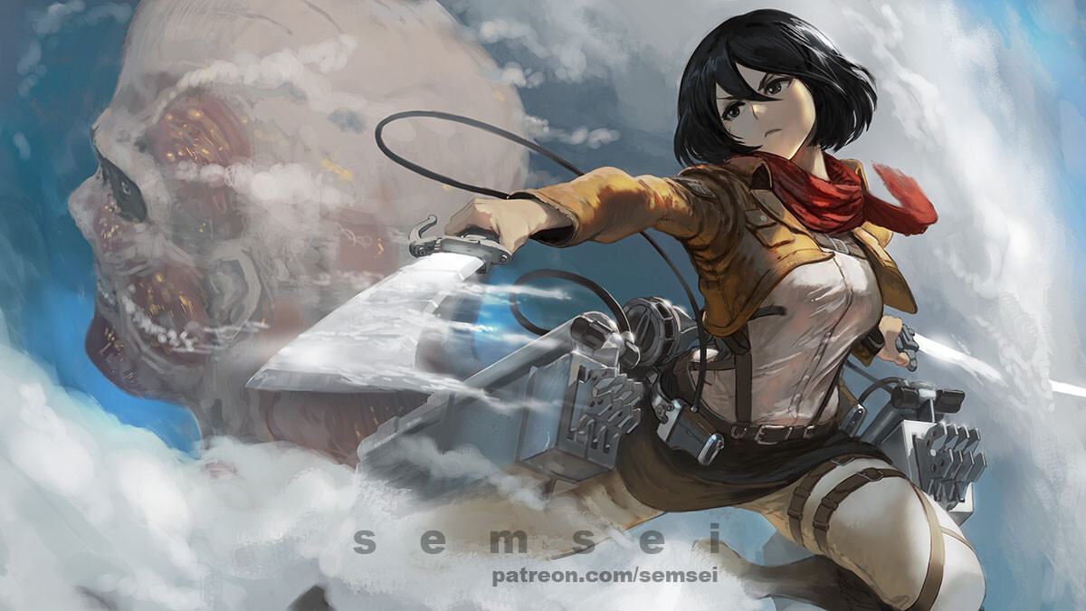 David Semsei Mikasa Ackerman Attack On Titan Fanart