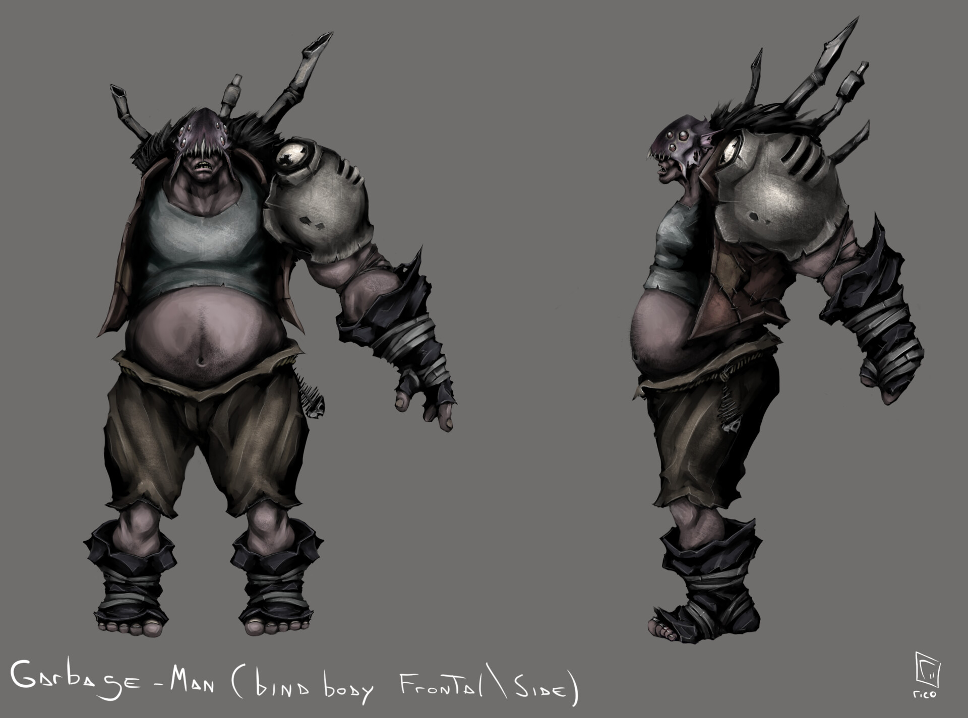 ArtStation GarbageMan Bind Pose