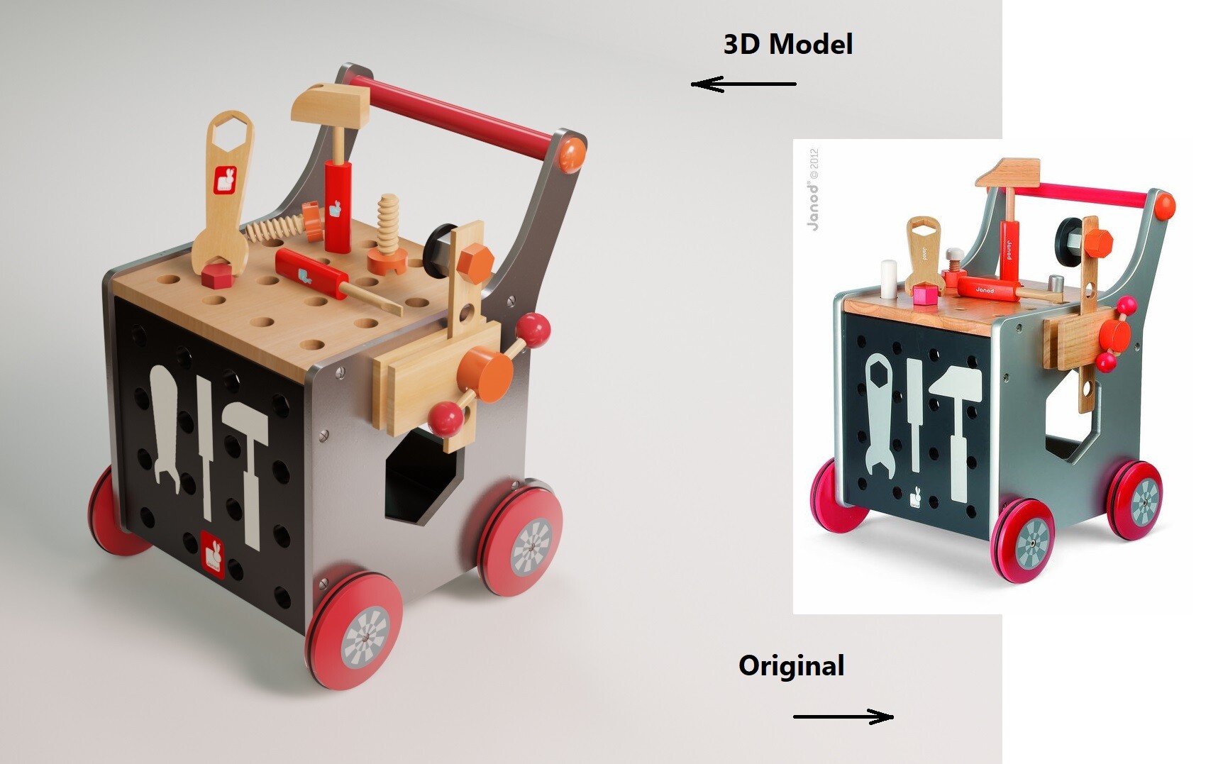 ArtStation Janod - Brico'Kids Magnetic DIY Trolley