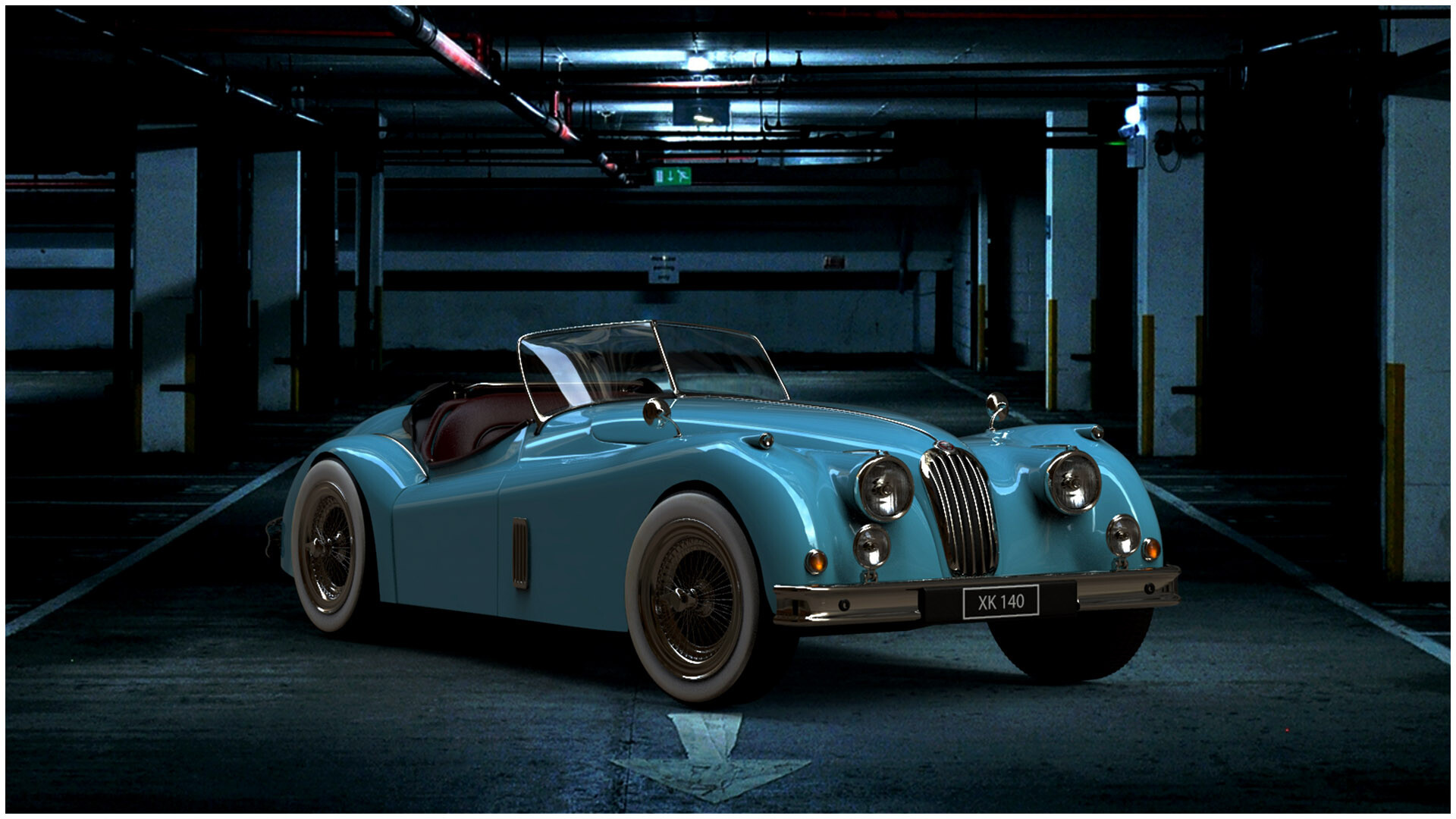 Artstation Jaguar Xk140 Car Ajay Chintha