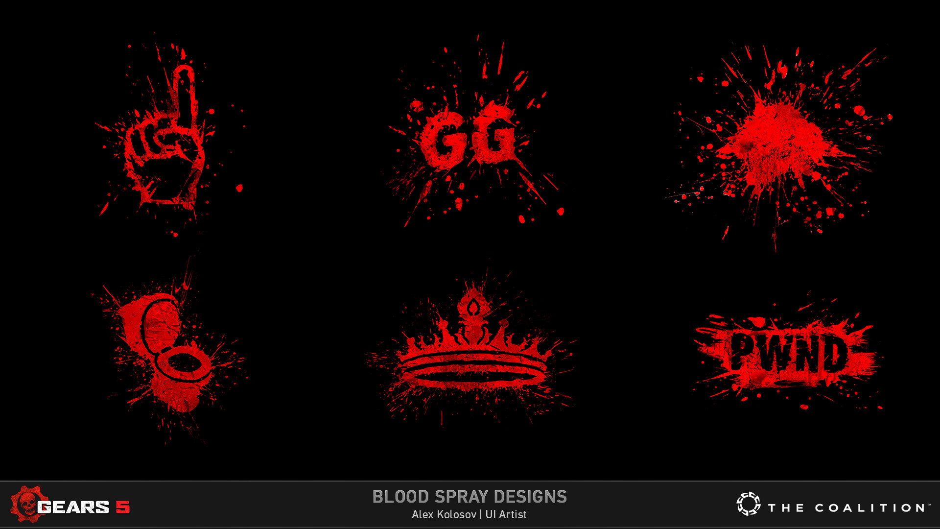 Artstation Gears 5 Blood Spray Designs Set 2 Alexey Kolosov