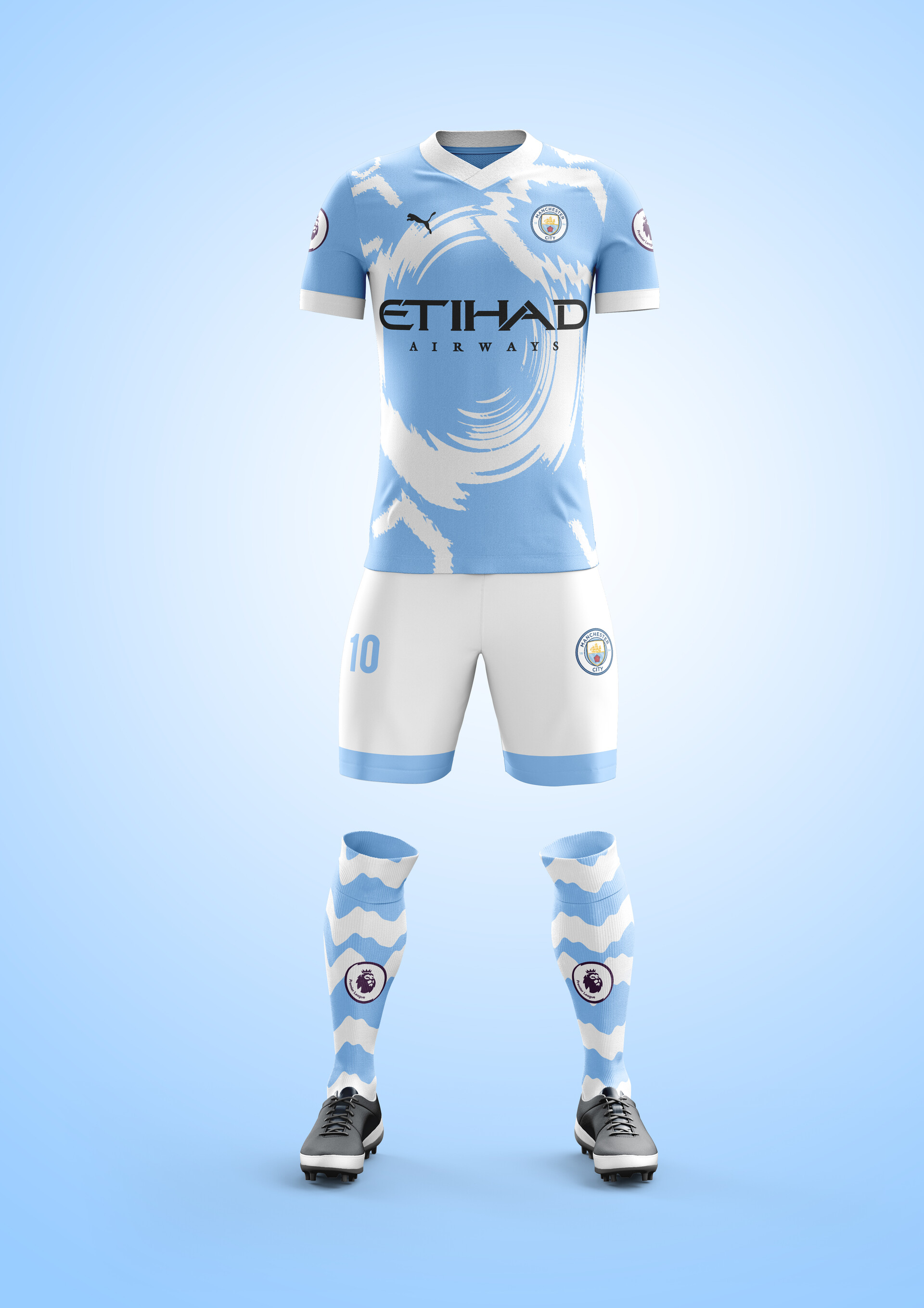 Youssef Makker Manchester City Home Kit