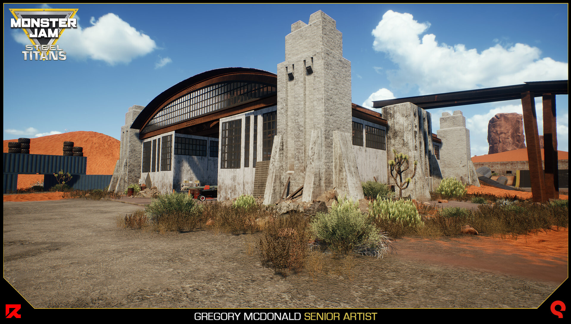 Artstation - Abandoned Aircraft Hangar | Monster Jam Steel Titans
