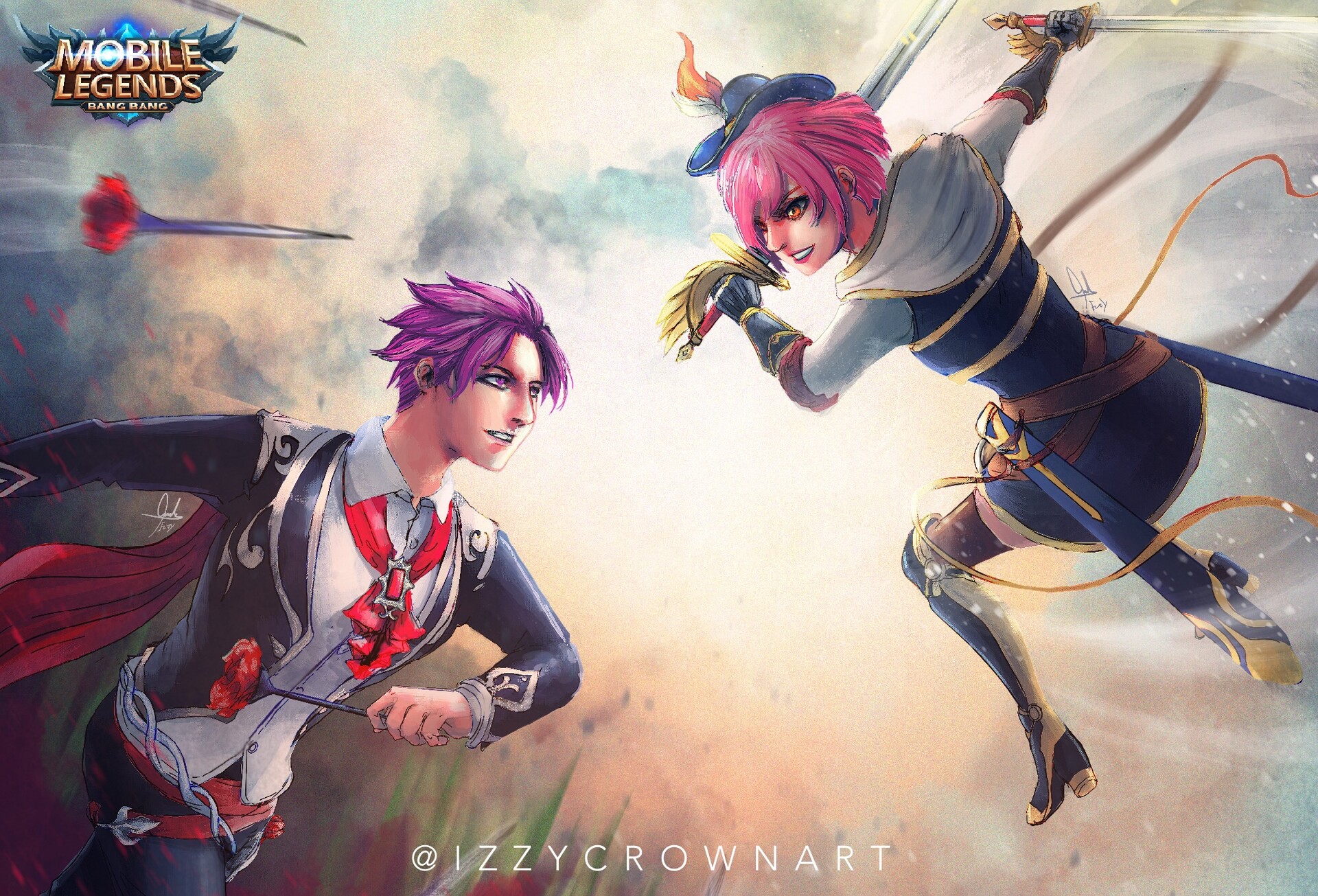 Artstation Gusion Vs Fanny Mobile Legends Fanart Izzycrown