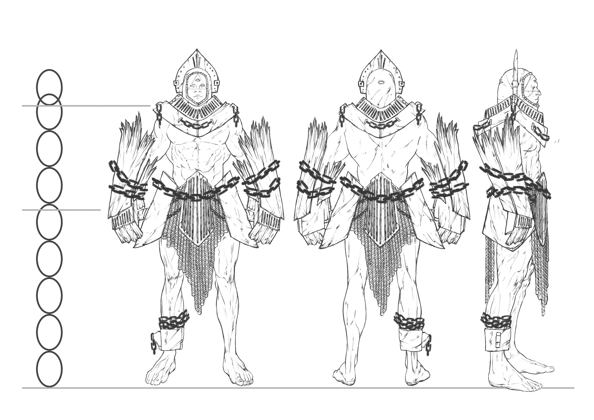Ana Domingo Castano Male Fantasy Warrior Design,Zombie Face Drawing Easy