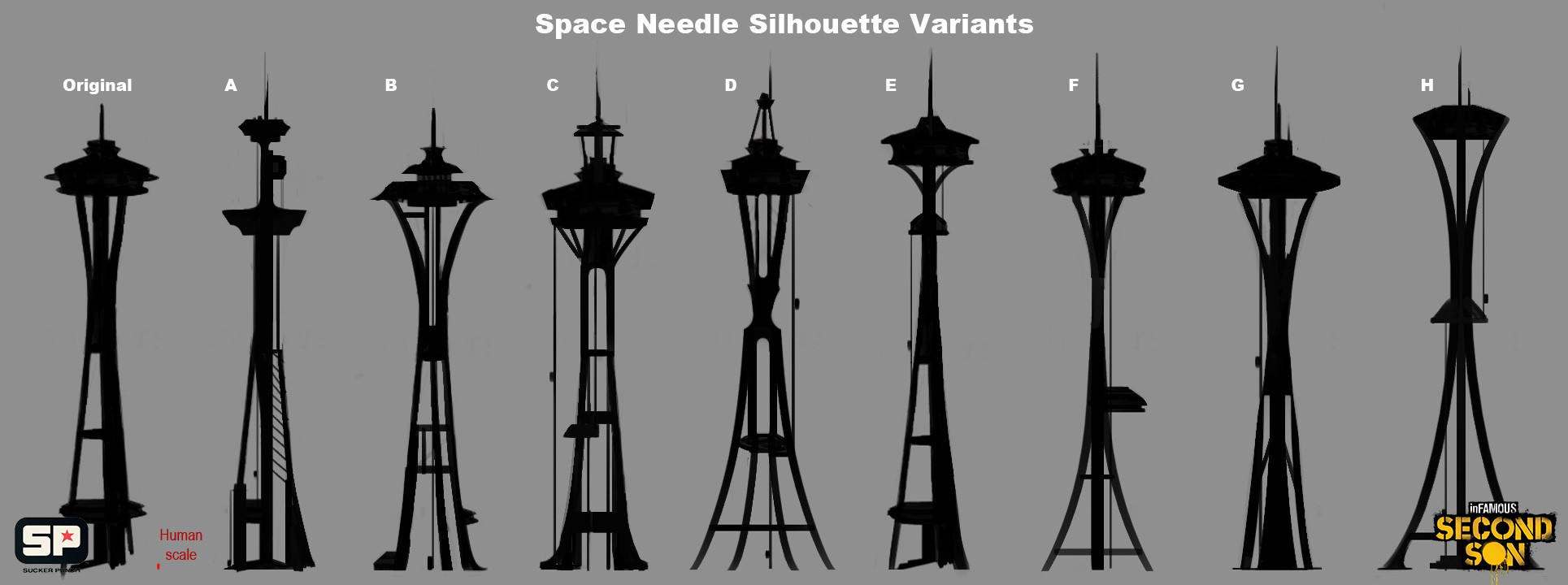 Playing with stylized Seattle Space Needle