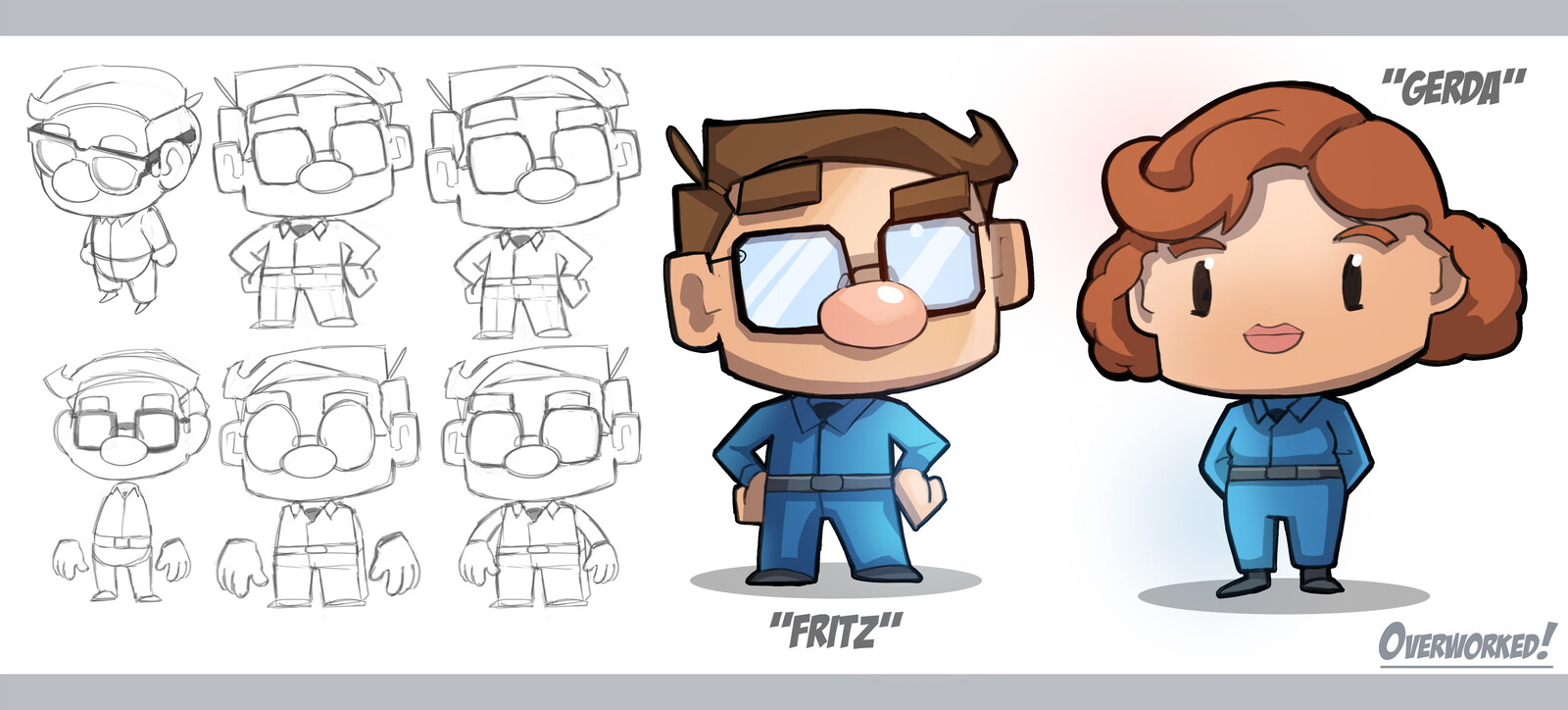 Concept Art for the main characters