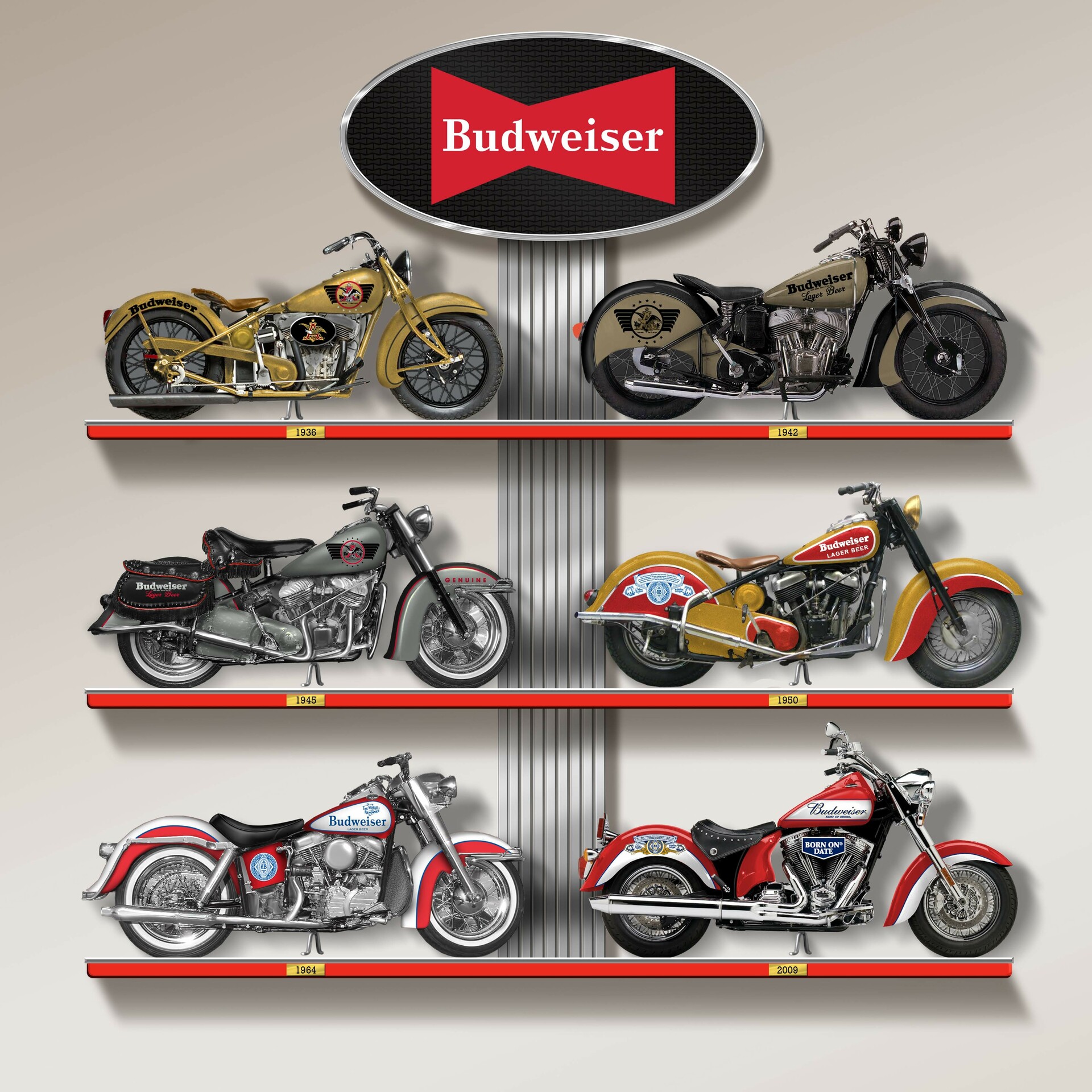 Artstation Budweiser Motorcycle Collection