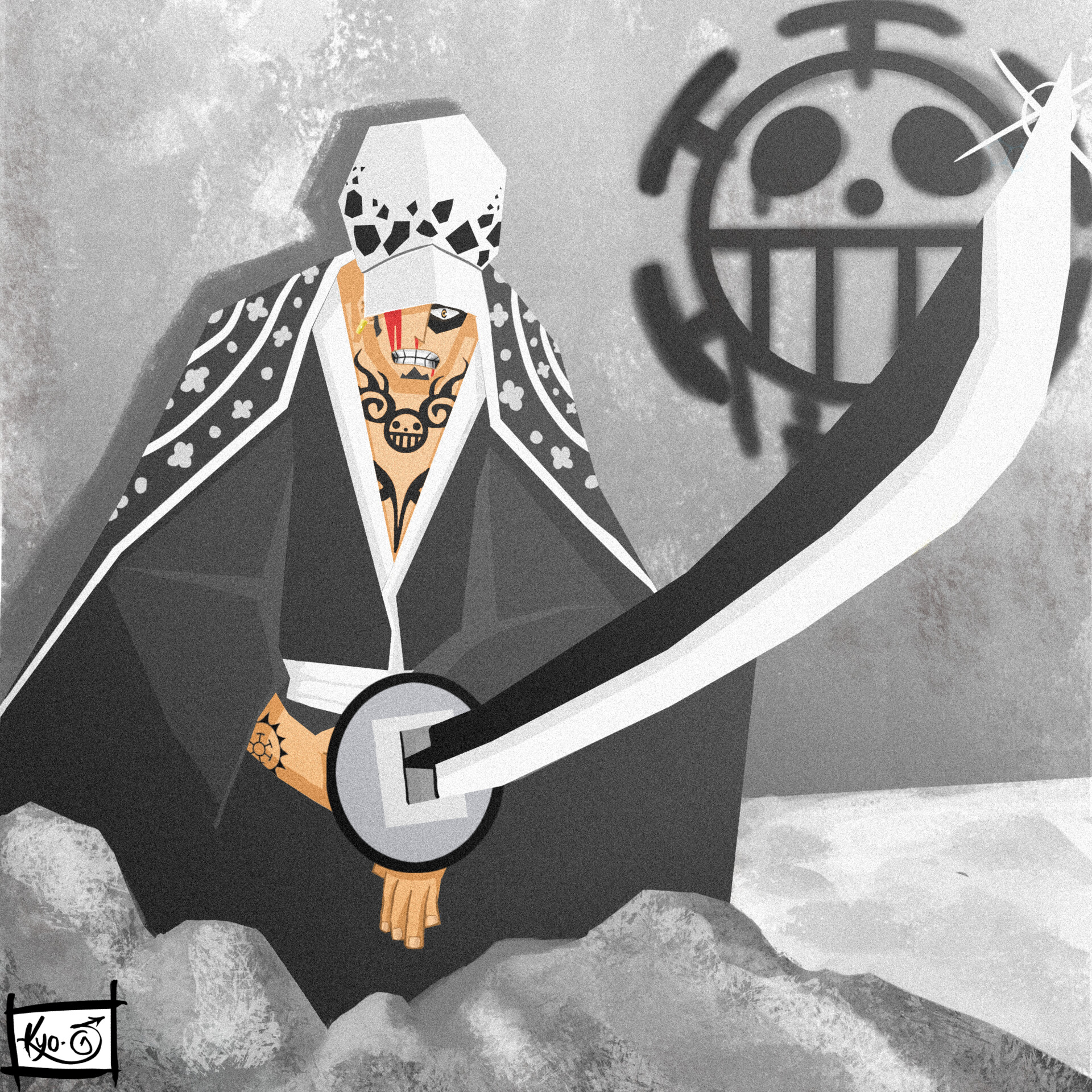 Kyo G Trafalgar Law One Piece Samurai Jack Style