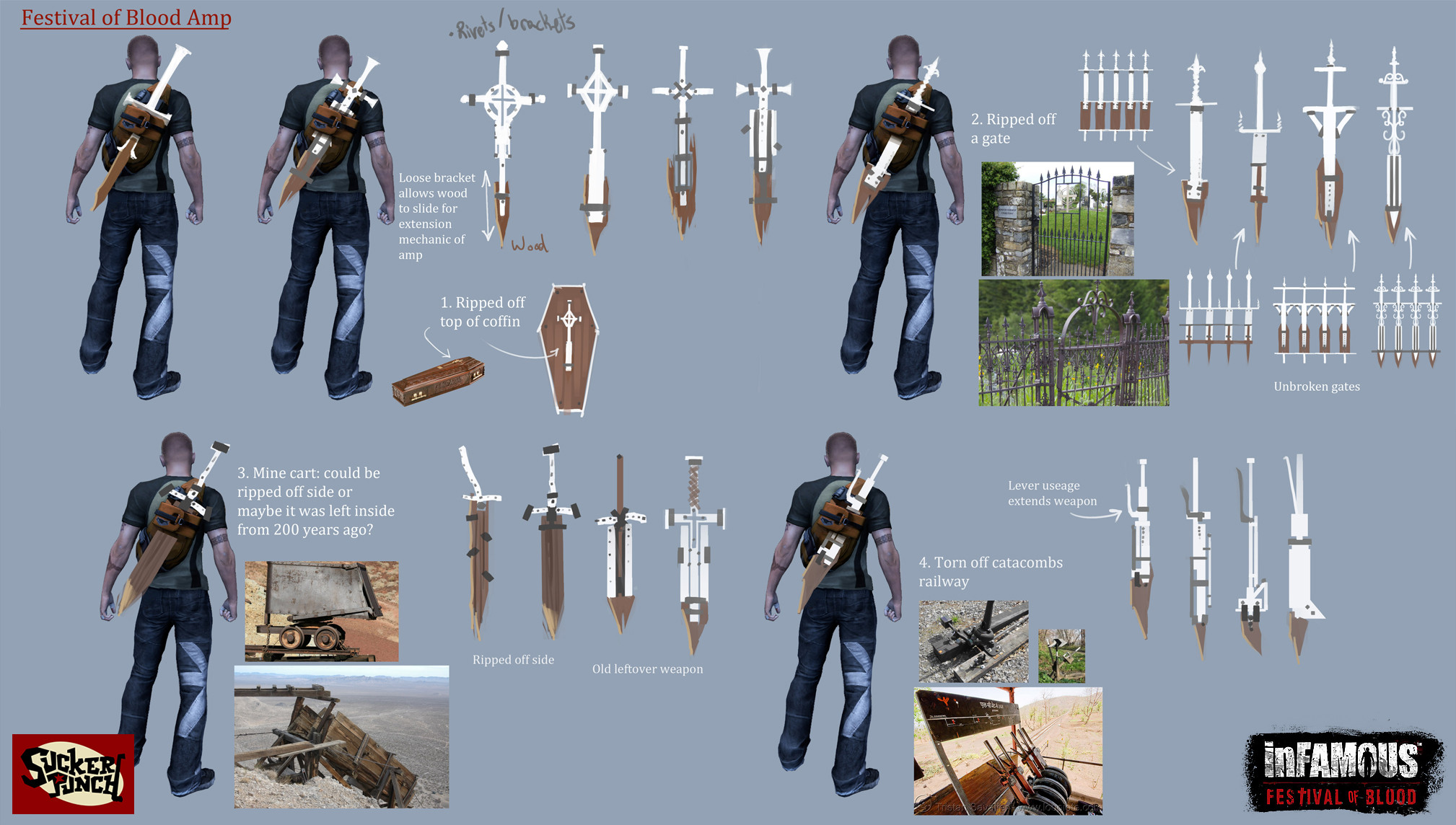Concepts for Cole's new main weapon