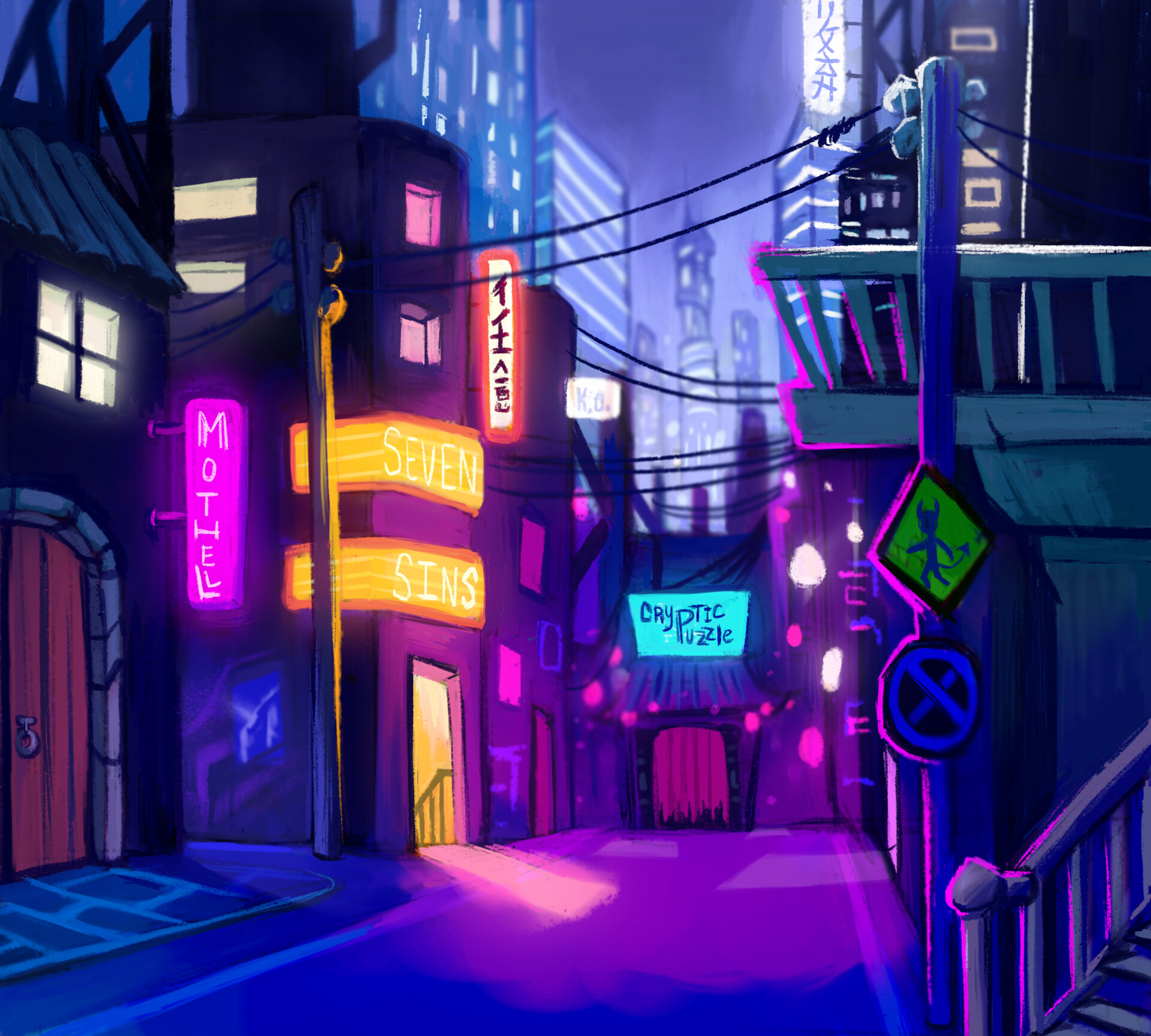 ArtStation Cryptic Puzzle City Street