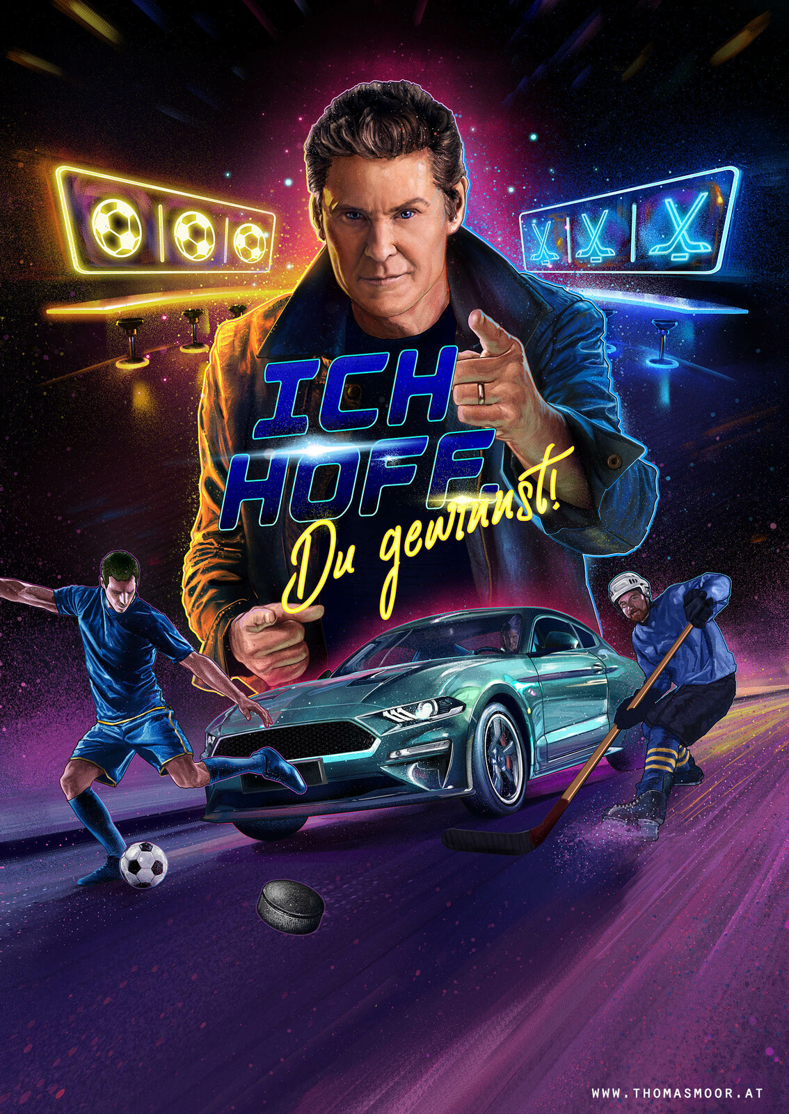 this is the version the client went for, with a slightly younger Hoff