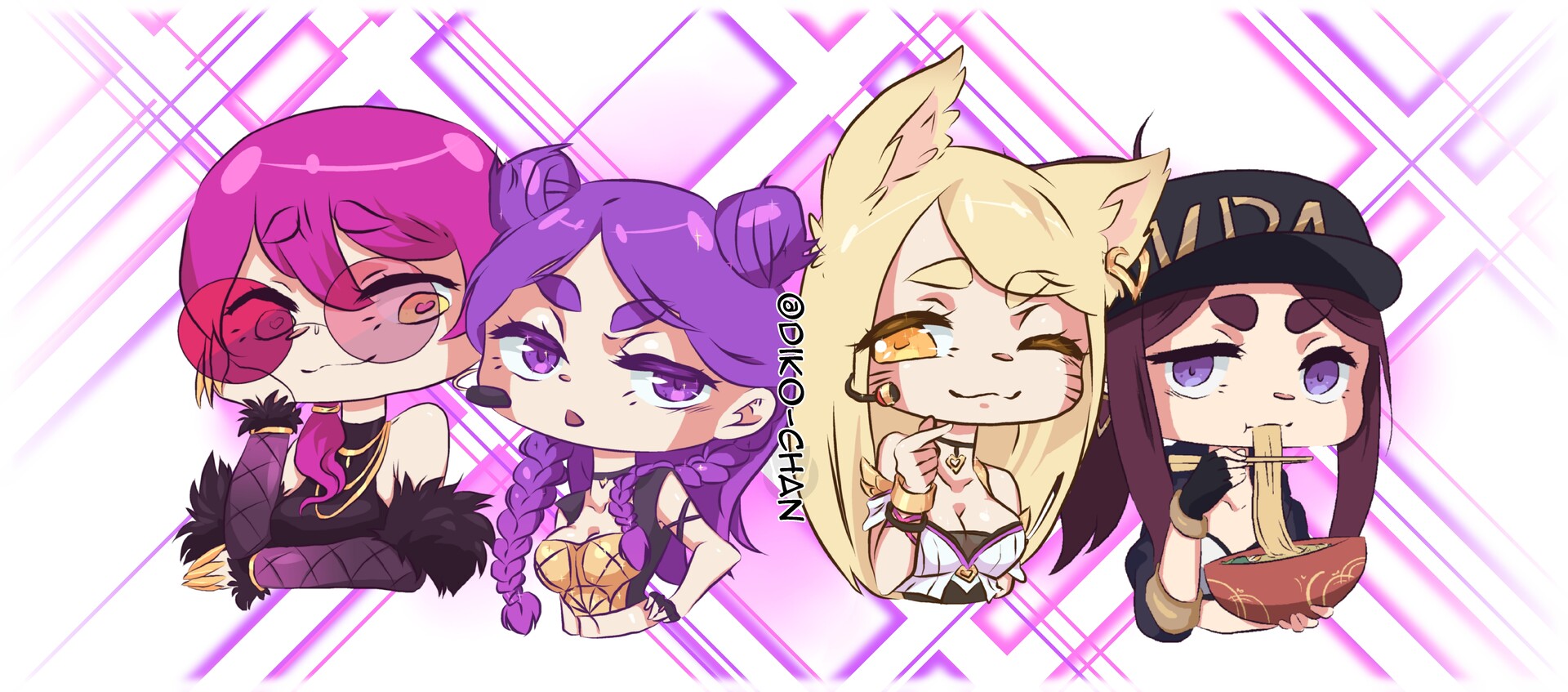 Artstation Kda Chibi Ladies Orsolya Obertik