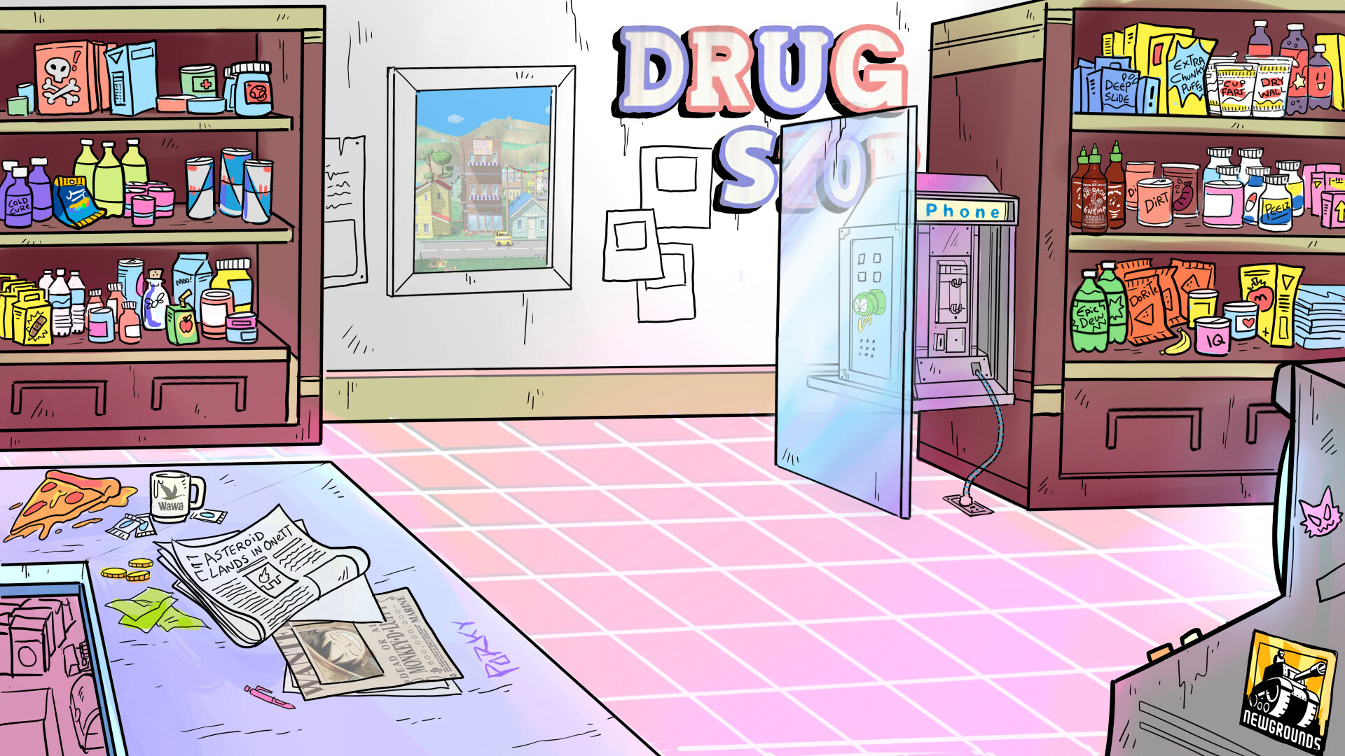 Briana A Animation Background Earthbound Theme