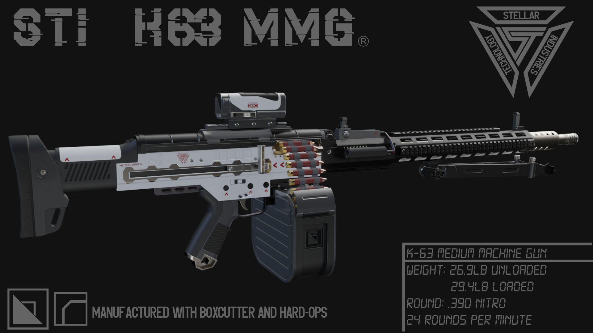 ArtStation - K-63 Medium Machine Gun