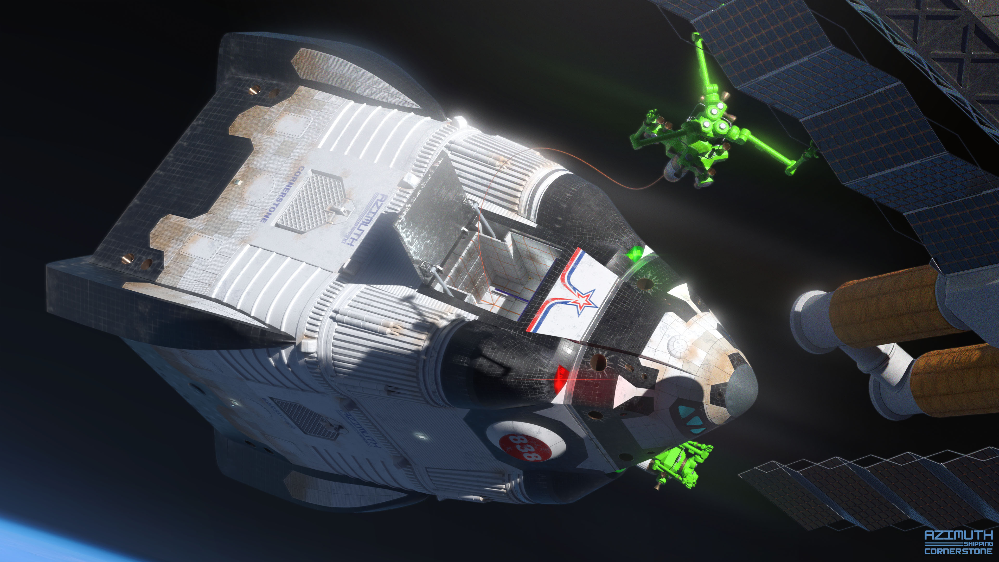 ArtStation - Cornerstone-type Landing Rocket