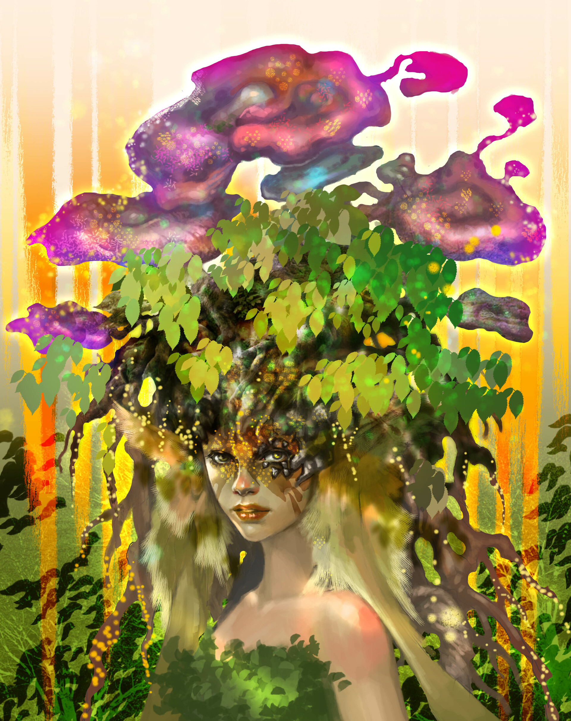 Artstation Digital Painting Tree Fairy Jiwon Ally Kim