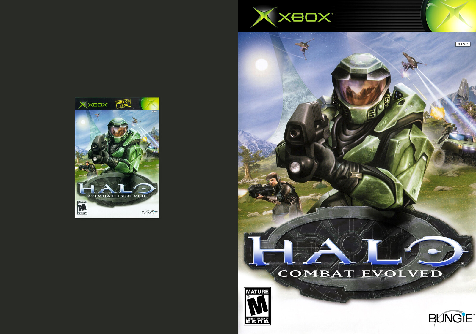 Halo: Combat Evolved (original scan cover vs. upscaled)