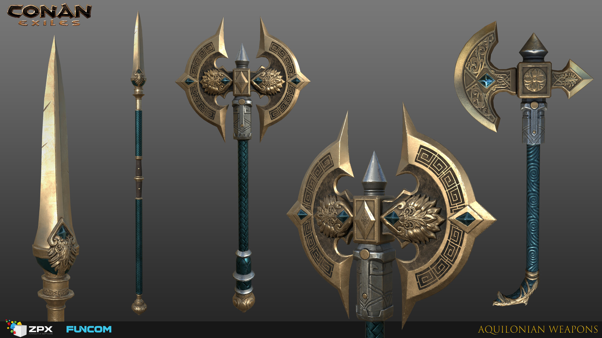 Artstation Aquilonian Weapons Nina Gruszczynska