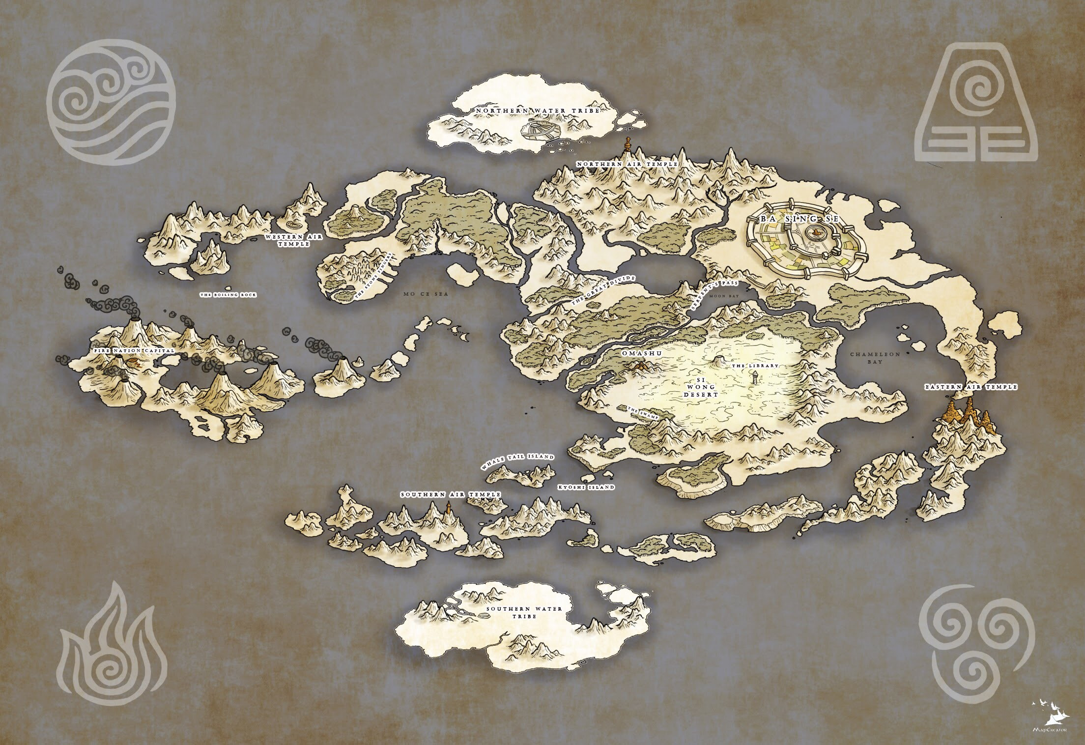 James Nalepa Avatar the Last Airbender World Map