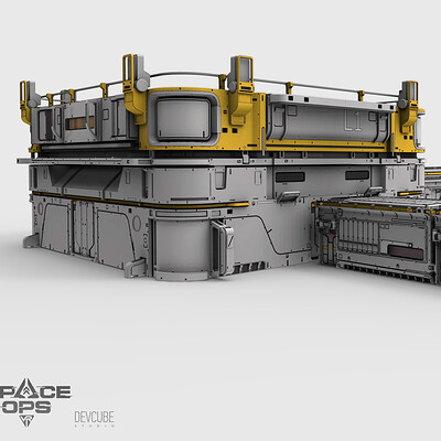 Buildings and props for Space ops game