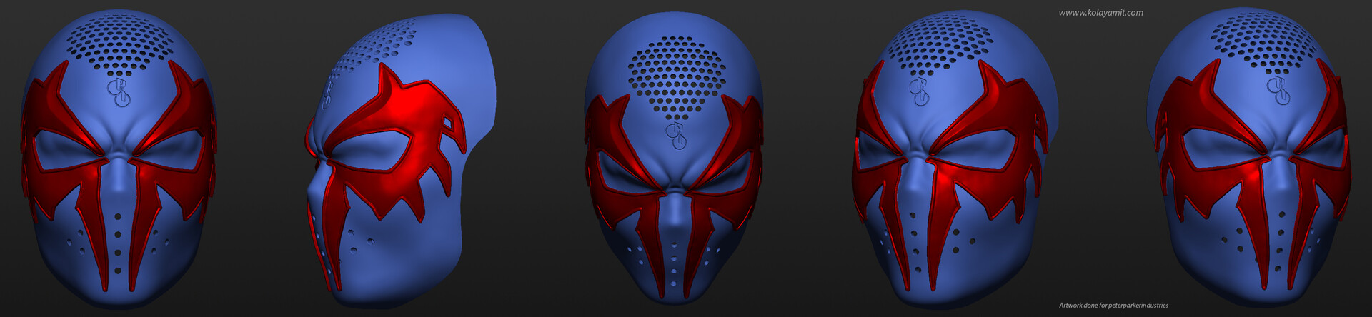 3D Print ready Spiderman 2099 Mask. 