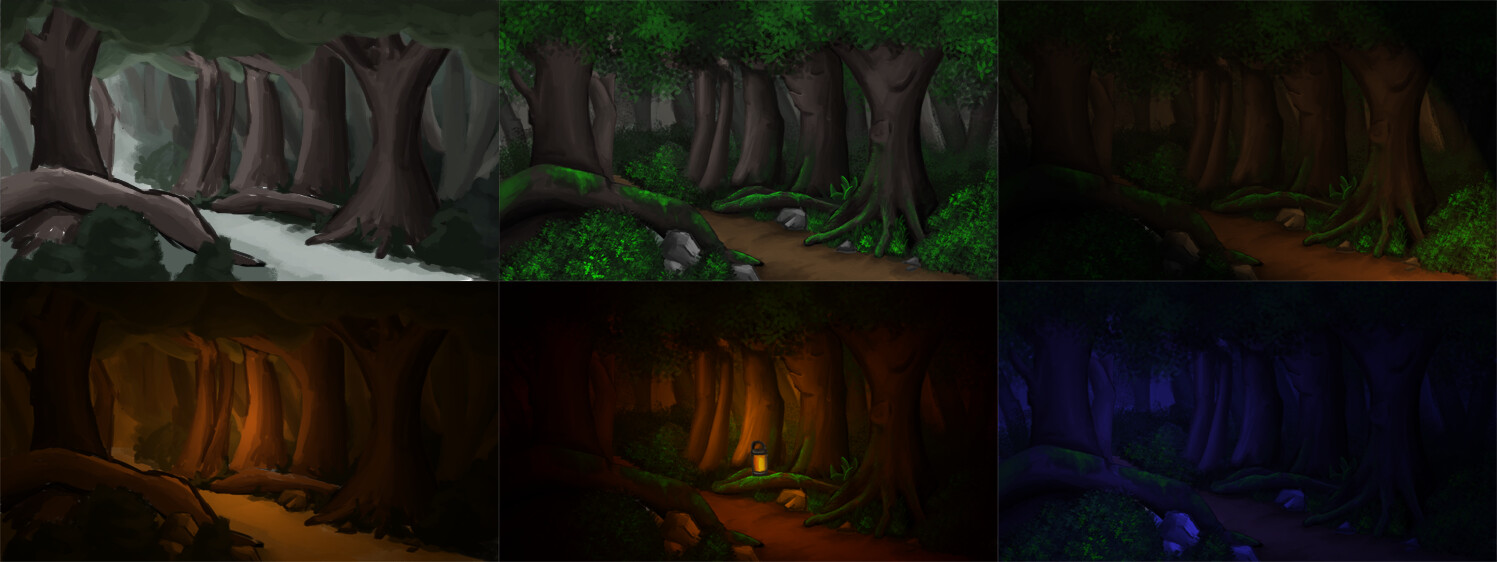Artstation Background Forest Digital Painting Sanja Flonk