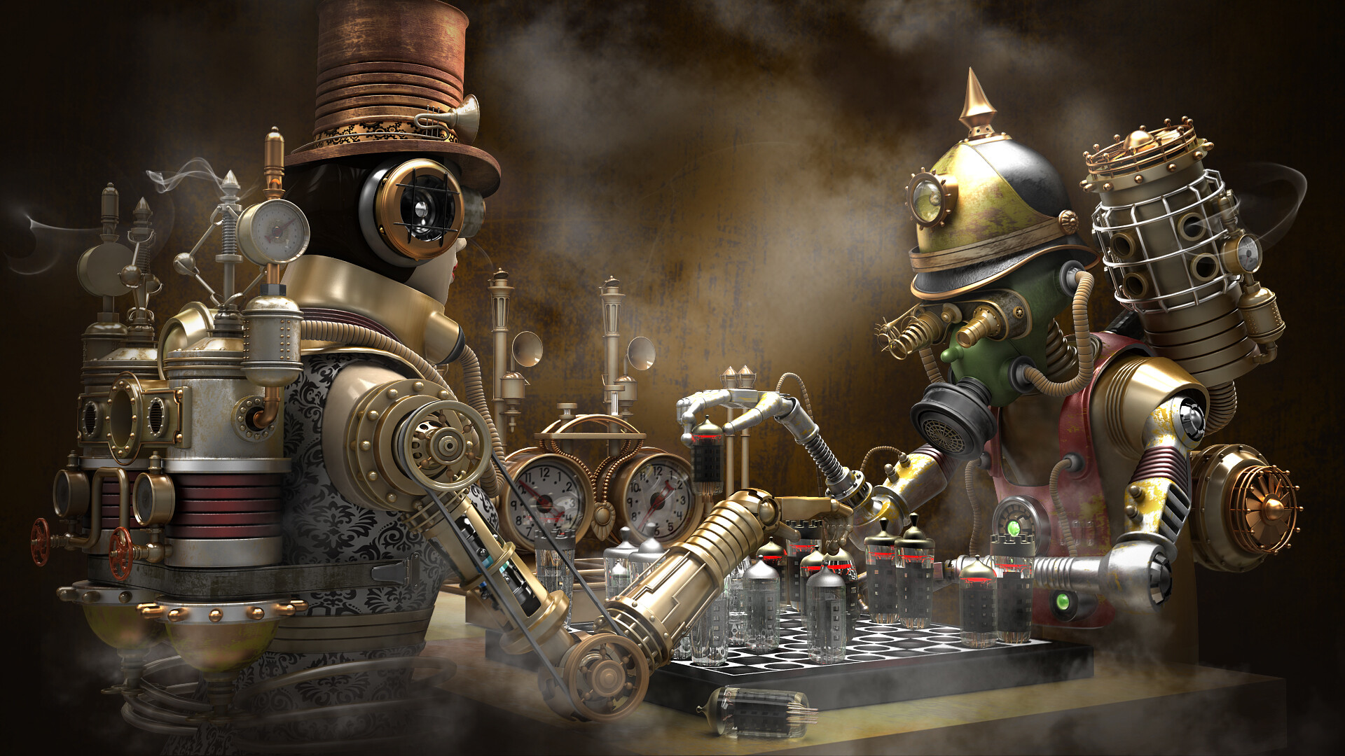 ArtStation - steampunk chess
