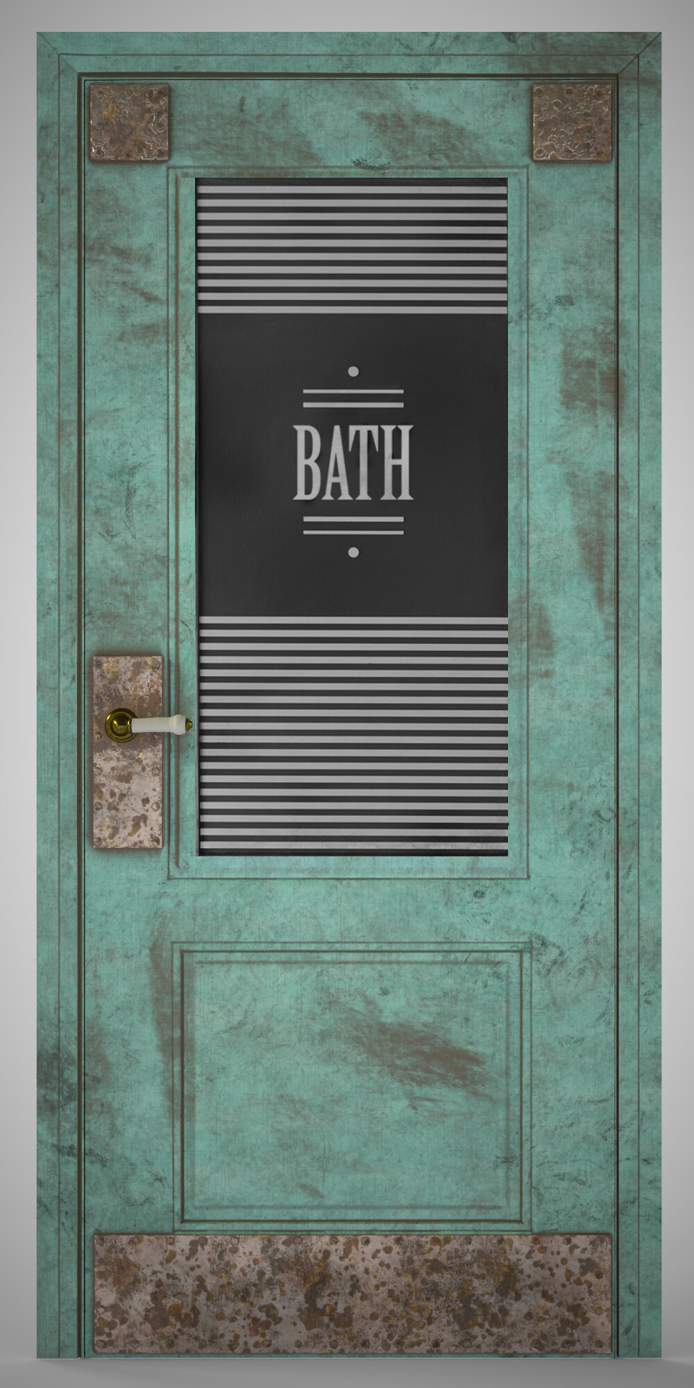 ArtStation - Painted bath door