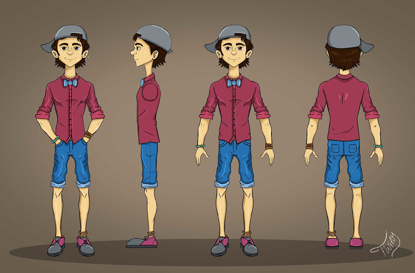 ArtStation - Teenage boy character model sheet
