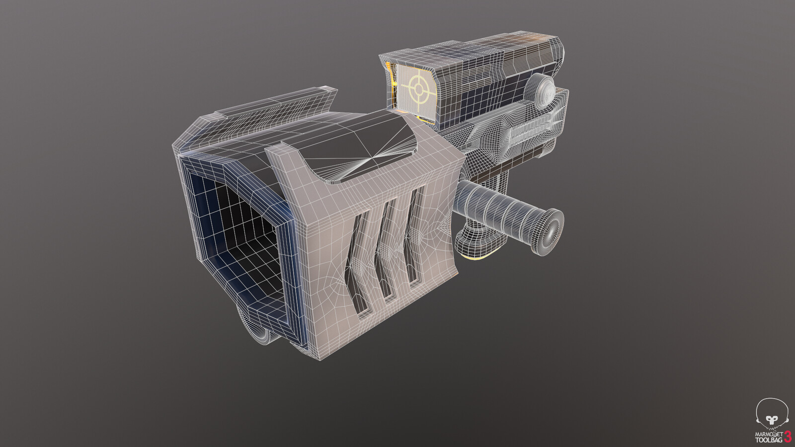 Wireframe with material