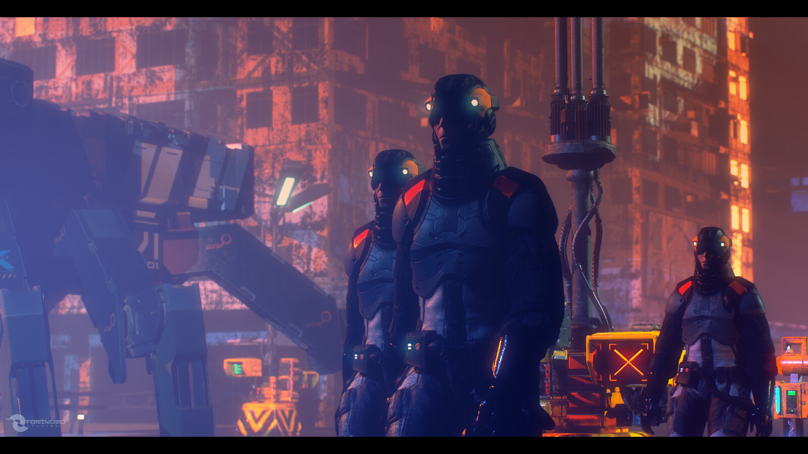 Titan Troop with Hannya KB-2 "Crabtank" - Ganymede City Patrol