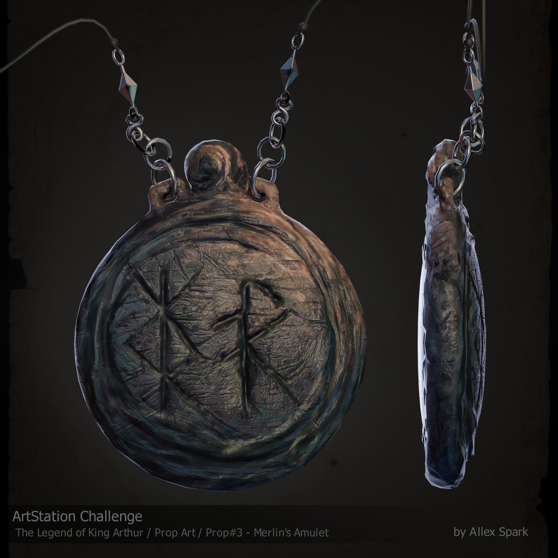 Artstation Merlin S Amulet Allex Spark This is the last prop created for the king arthur's challenge. artstation merlin s amulet allex spark