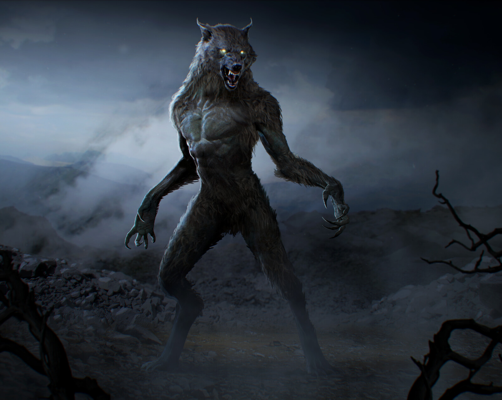 Real werewolf website - 🧡 Howling Wolf Fullsize Movie Prop Werewolf Wolfma...