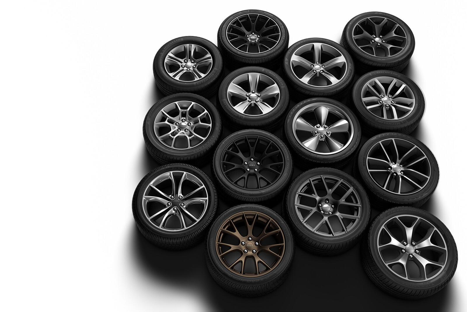 Dodge Challenger Wheels &amp; Tires: Fully CG
Tasks: Materials, Lighting, &amp; Retouching