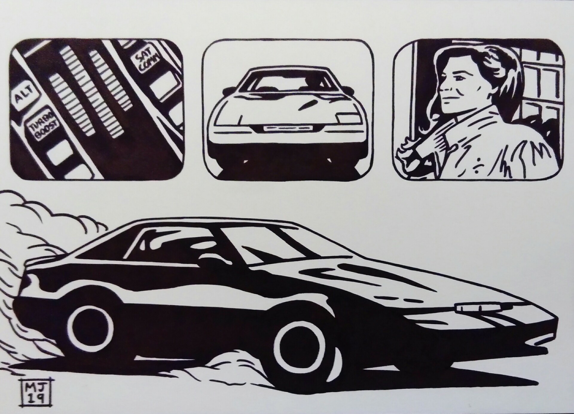 coloring pages of knight rider