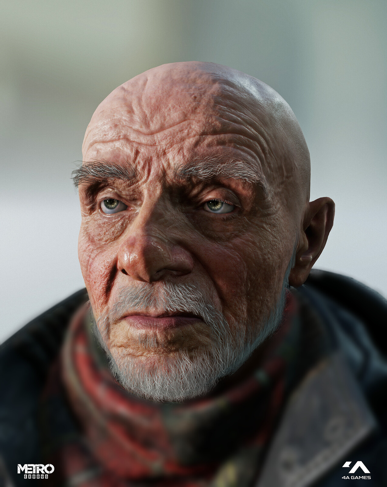 Game model rendered in 4a Engine. Beard and clothing done by another artists 