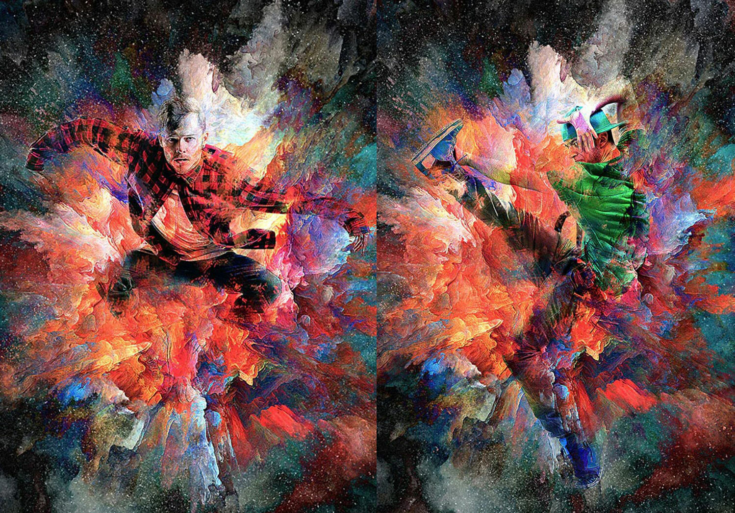 Artstation Explosion Paint Photoshop Action Denis Marvin