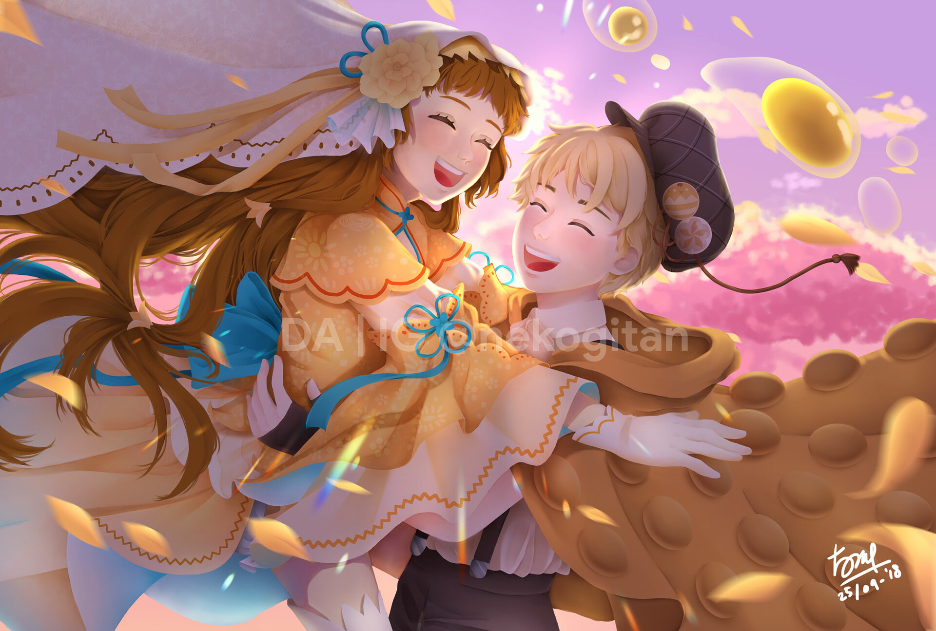 ArtStation Food Fantasy Eggette & Pineapple Cake