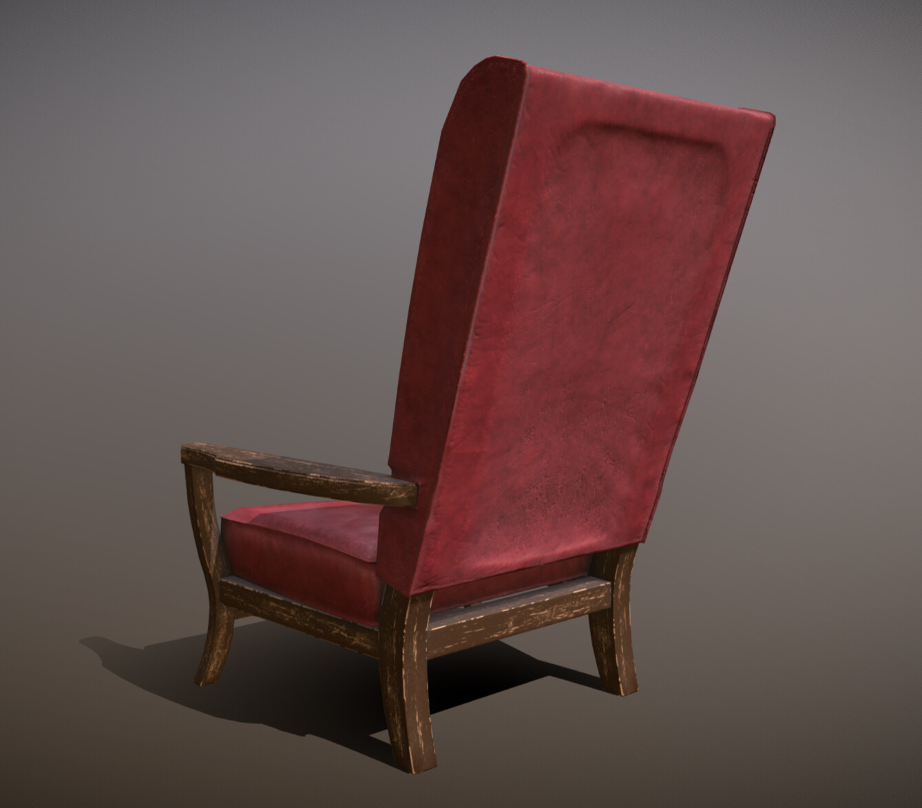 artstation  old worn leather chair colin merrick