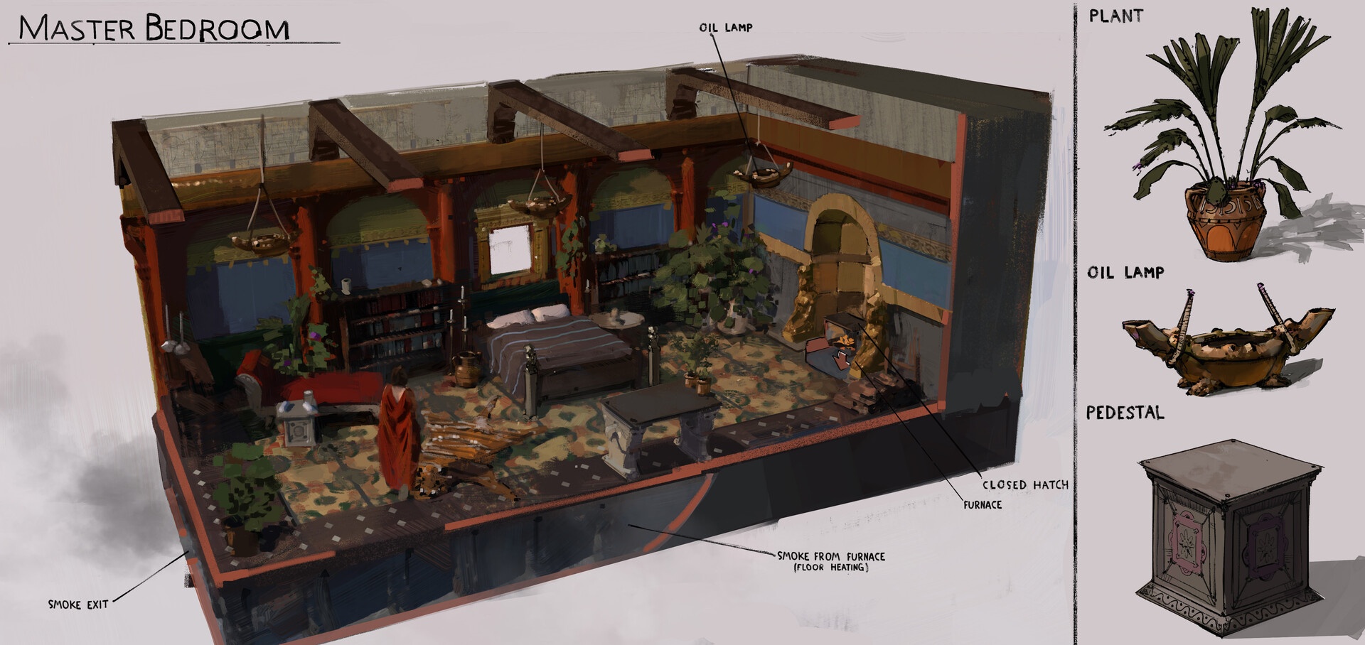 ROMAN CLASSIC LIVING ROOM :: Behance, image size:1920x908