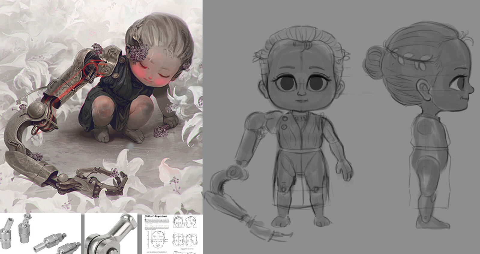 Victor Quaresma concept art and my blueprint