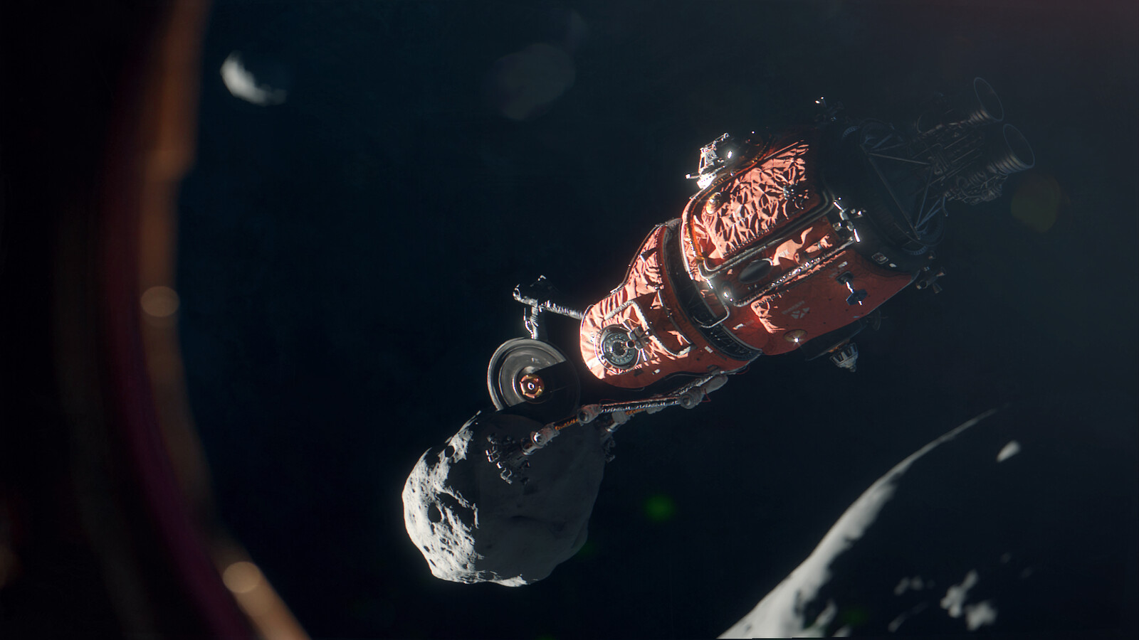 УРАН-1 about to destroy asteroid