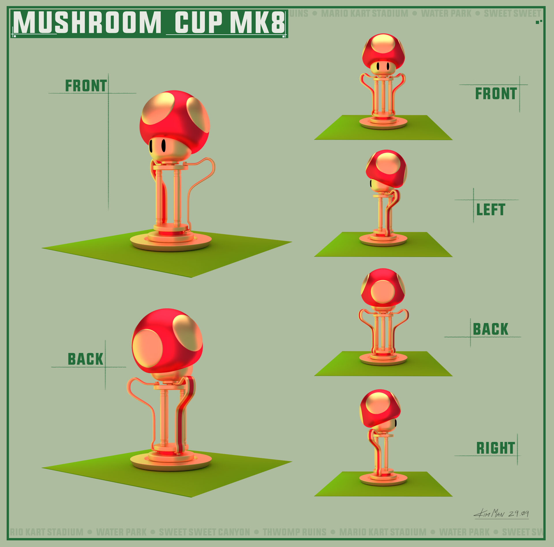 Artstation Mushroom Cup Mario Kart 8 Kim Man