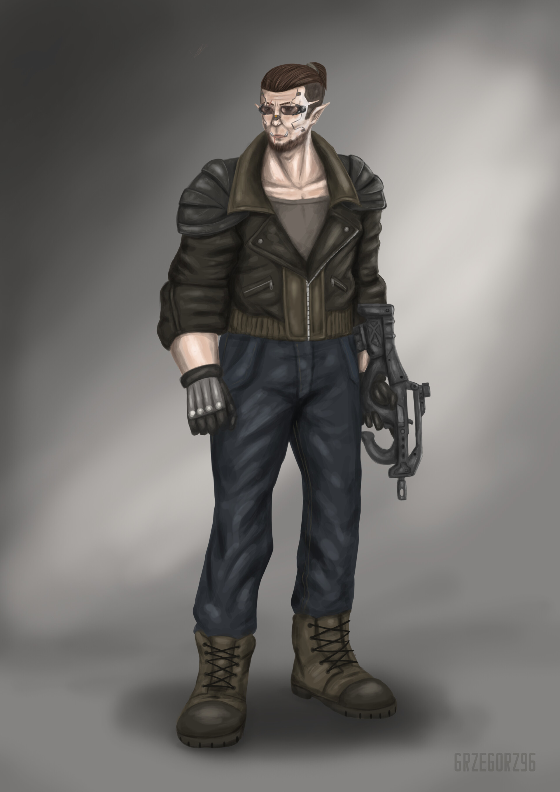Artstation Ork Cyberpunk My Character Design Nopanut Phetkaew And if i'm at a table. artstation ork cyberpunk my character