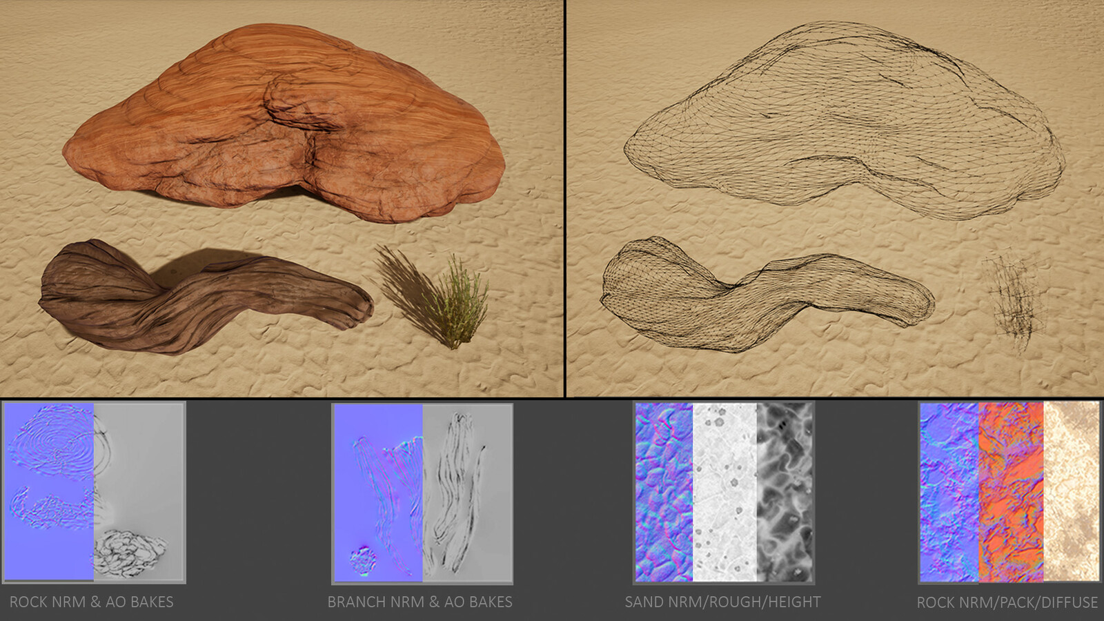 Basic application of materials, sediment and rock materials were set up for vertex painting. Allowing different applications of the same rock.
