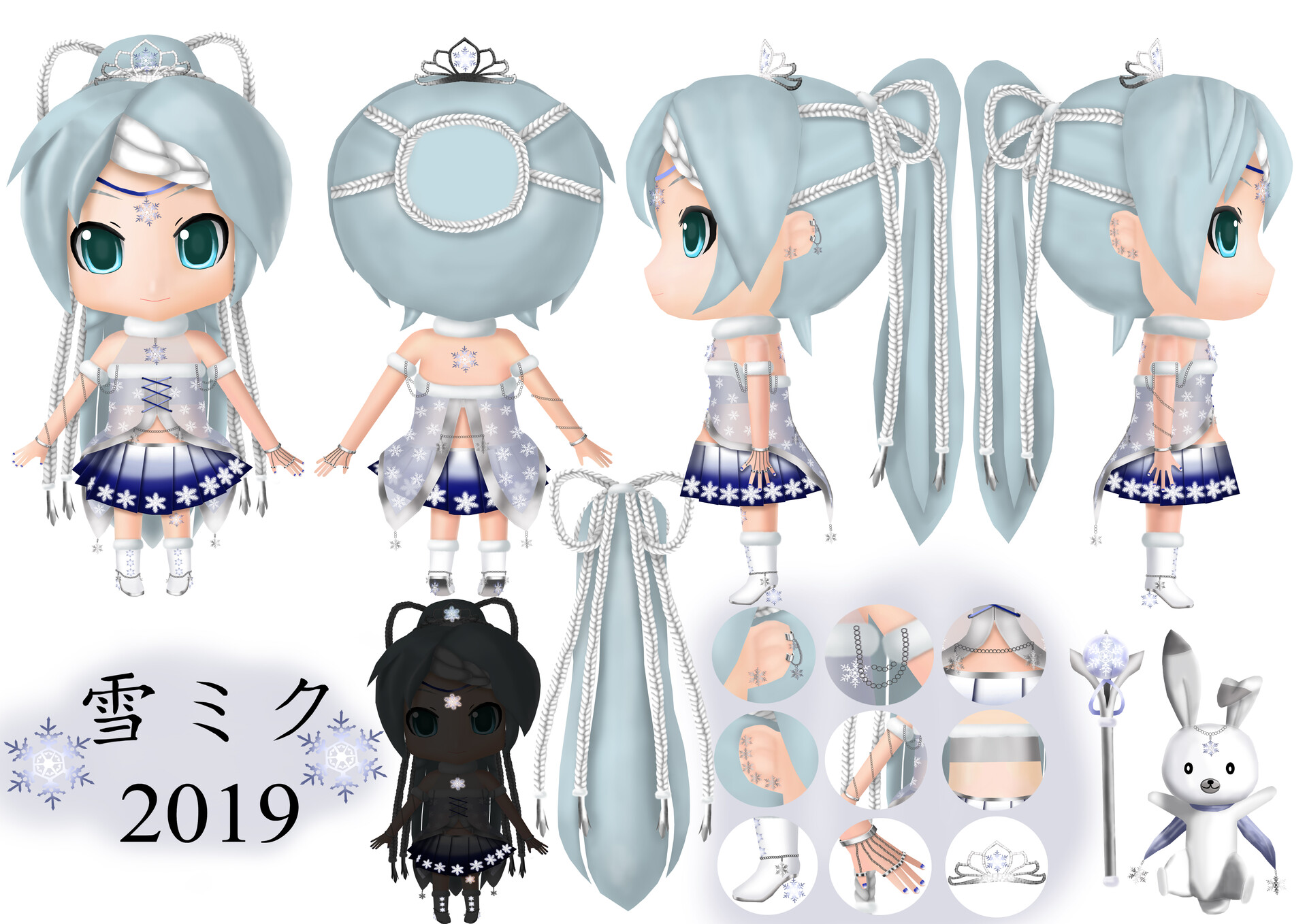 专业的不专业绘师gagimas 雪ミク２０１９衣装デザイン