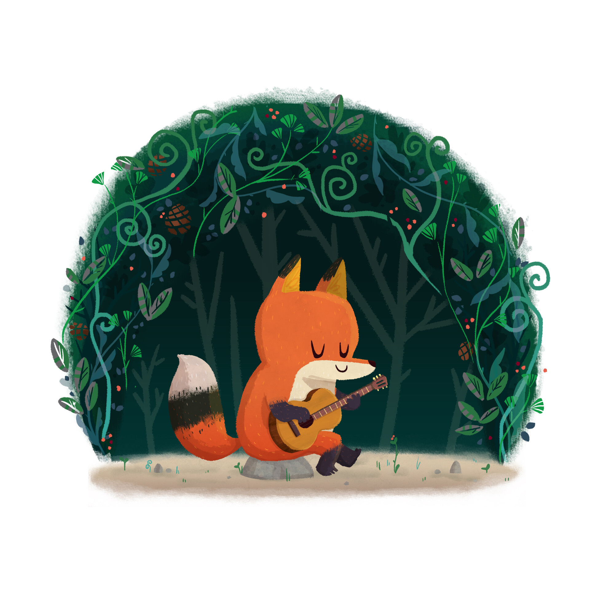 A Fox and her guitar
