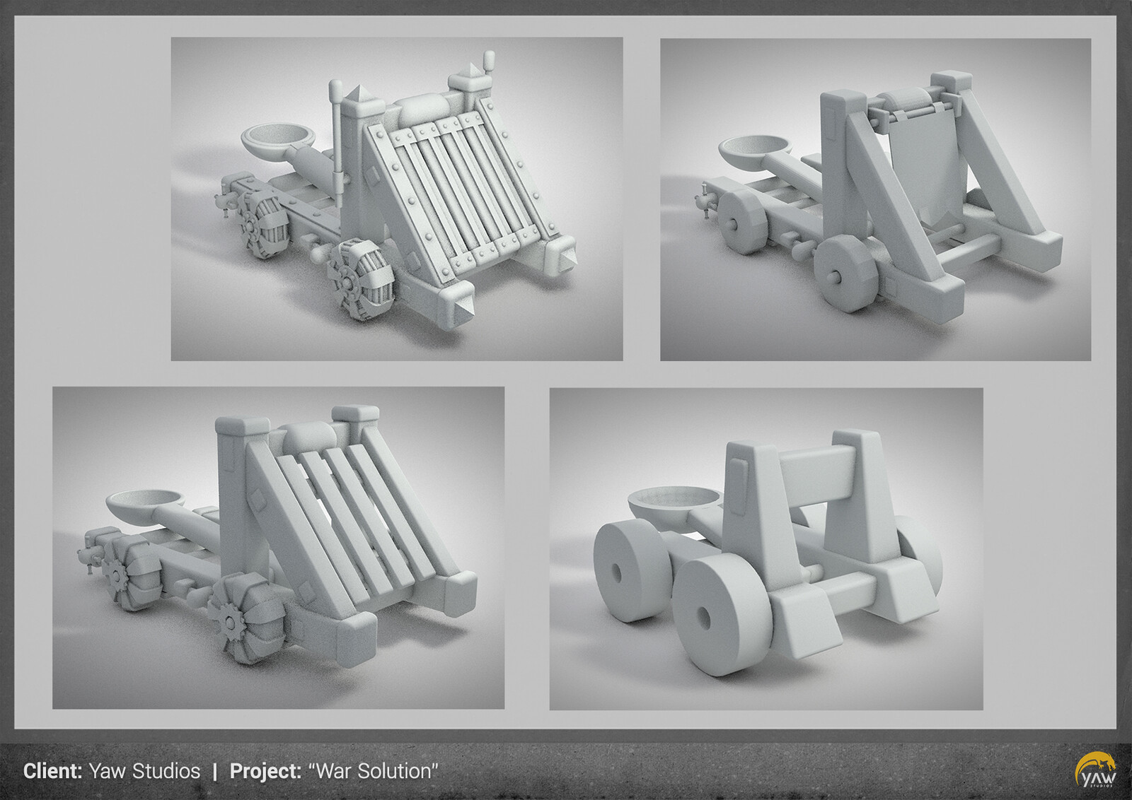 3D modelling I've done to get a sense of scale and readability of form and shape